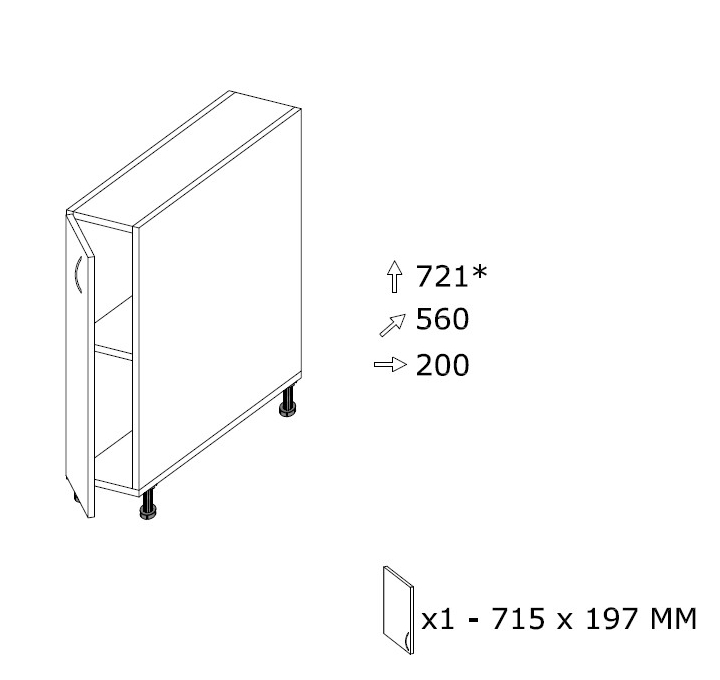 Alakaappi S2 L 200 X K 721 Alakaappi S2 L 200 X K 721